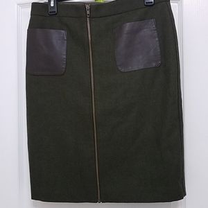 Wool pencil skirt